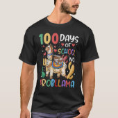 100 Days Of School No Probllama Llama 100th Day Te T-shirt (Voorkant)