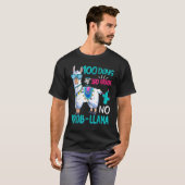100 Days Of School No Probllama Llama 3rd Grade Te T-shirt (Voorkant volledig)