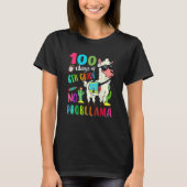 100 Days Of School No Probllama Llama 6th Grade Te T-shirt (Voorkant)