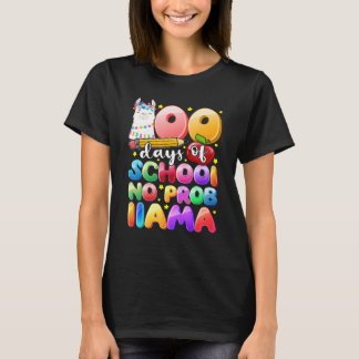 100 Days of School No Probllama Llama Gift Kids Gi T-shirt