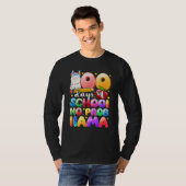 100 Days of School No Probllama Llama Gift Kids Gi T-shirt (Voorkant volledig)