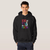 100 Days Of School No Probllama Llama Happy 100th  Hoodie (Voorkant volledig)