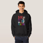 100 Days of School No Probllama Llama Happy 100th  Hoodie (Voorkant volledig)