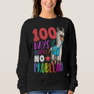 100 Days Of School No Probllama Llama Happy 100th  Trui