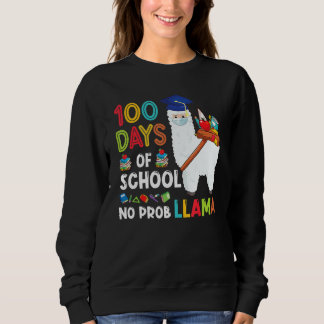 100 Days Of School No Probllama Llama Happy 100th  Trui