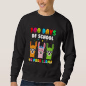 100 Days of School No Probllama Llama Kids Teacher Trui (Voorkant)