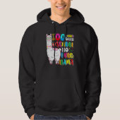 100 Days Of School No Probllama Llama Lover Happy  Hoodie (Voorkant)