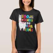 100 Days Of School No Probllama Llama Lover Happy T-shirt (Voorkant)