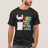 100 Days Of School No Probllama Llama Lover Studen T-shirt (Voorkant)