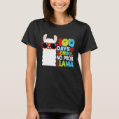 100 Days Of School No Probllama Llama Lover Studen T-shirt (Voorkant)