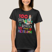 100 Days Of School No Probllama Llama Shirt Llama  (Voorkant)