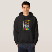 100 Days Of School No Probllama Llama Teachers Stu Hoodie (Voorkant volledig)
