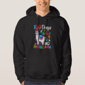 100 Days Of School No Probllama Llama Teachers Stu Hoodie (Voorkant)