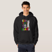 100 Days of School No Probllama Llama Teachers Stu Hoodie (Voorkant volledig)