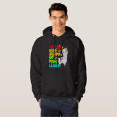100 Days Of School No Probllama Llama Teachers Stu Hoodie (Voorkant volledig)