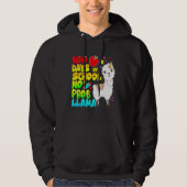 100 Days Of School No Probllama Llama Teachers Stu Hoodie (Voorkant)