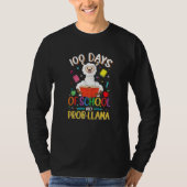 100 Days of School No Probllama Llama Teachers Stu T-shirt (Voorkant)