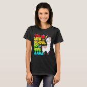 100 Days Of School No Probllama Llama Teachers Stu T-shirt (Voorkant volledig)