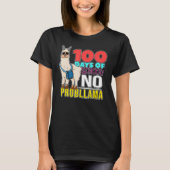 100 Days of School No Probllama Outfit Cute Llama  T-shirt (Voorkant)