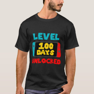 100 Days of School ontgrendeld 100th Day Video Gam T-shirt