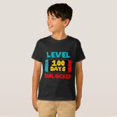100 Days of School ontgrendeld 100th Day Video Gam T-shirt (Voorkant volledig)
