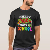 100 Days Of School Painting Arts Teacher Student 1 T-shirt (Voorkant)