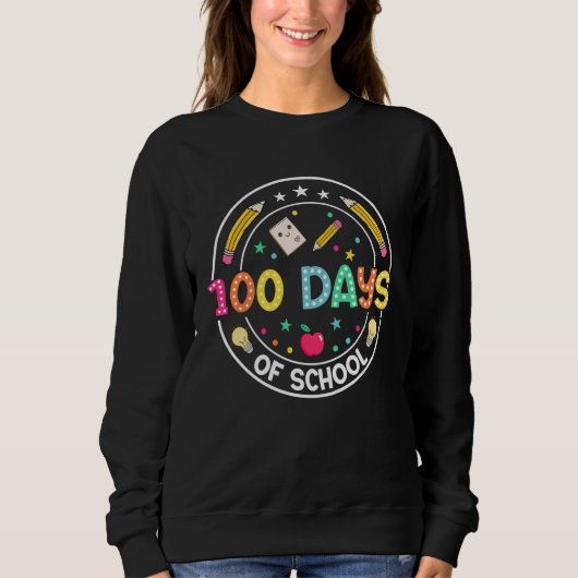 100 Days of School Pencil 100th Day of School Boys Trui (Voorkant)