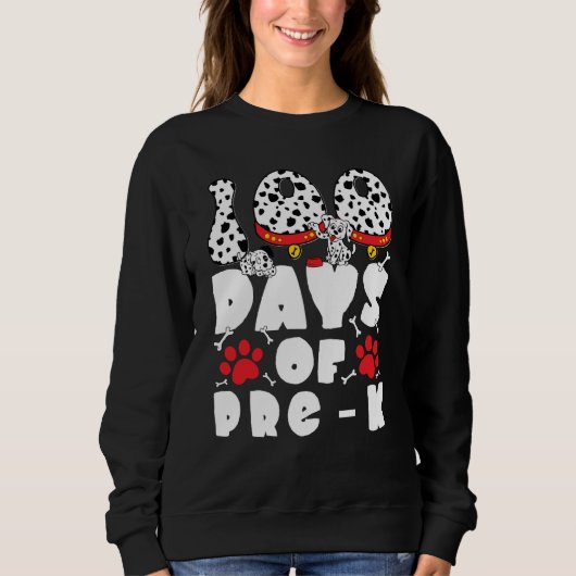 100 Days of School Pre k Dalmatian Dog Kids 100 Da Trui (Voorkant)