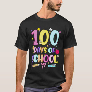 100 Days of School Preppy 100th Day of School Girl T-shirt