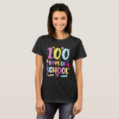 100 Days of School Preppy 100th Day of School Girl T-shirt (Voorkant volledig)