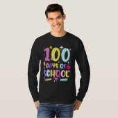 100 Days of School Preppy 100th Day of School Girl T-shirt (Voorkant volledig)
