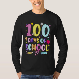 100 Days of School Preppy 100th Day of School Girl T-shirt