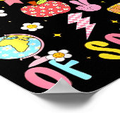 100 Days Of School Rainbow Bow Book Teacher Girl W Poster (Hoek)