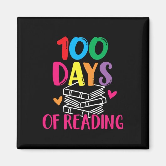 100 Days Of School Reading English Teacher Books S Magneet (Voorkant)