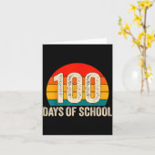 100 Days Of School Retro Teachers Boys 100th Day O Kaart (Gele Bloem)