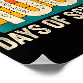 100 Days Of School Retro Teachers Boys 100th Day O Poster (Hoek)