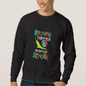 100 Days Of School Rush Snail Teacher Cool Student Trui (Voorkant)