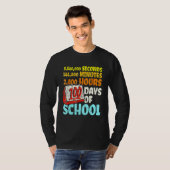 100 Days Of School Seconds Minutes Hours 100th Day T-shirt (Voorkant volledig)