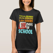 100 Days Of School Seconds Minutes Hours 100th Day T-shirt (Voorkant)