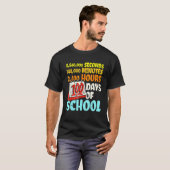 100 Days Of School Seconds Minutes Hours 100th Day T-shirt (Voorkant volledig)