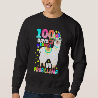 100 Days Of School Shirt No Probllama Llama 100 Da