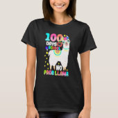 100 Days Of School Shirt No Probllama Llama 100 Da (Voorkant)