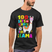 100 Days Of School Shirt No Probllama Llama 100th  (Voorkant)