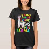 100 Days Of School Shirt No Probllama Llama 100th (Voorkant)