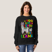 100 Days Of School Shirt No Probllama Llama 100th  (Voorkant volledig)