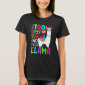 100 Days Of School Shirt No Probllama Llama 100th  (Voorkant)