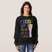 100 Days Of School Shirt No Probllama Llama 100th  (Voorkant volledig)