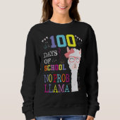 100 Days Of School Shirt No Probllama Llama 100th (Voorkant)