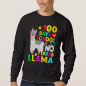 100 Days Of School Shirt No Probllama Llama 100th  (Voorkant)