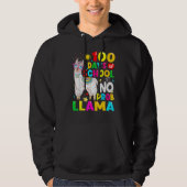 100 Days Of School Shirt No Probllama Llama 100th  (Voorkant)